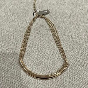 NWT Chico's Oakley collared necklace gold tone. 3 inch extender.